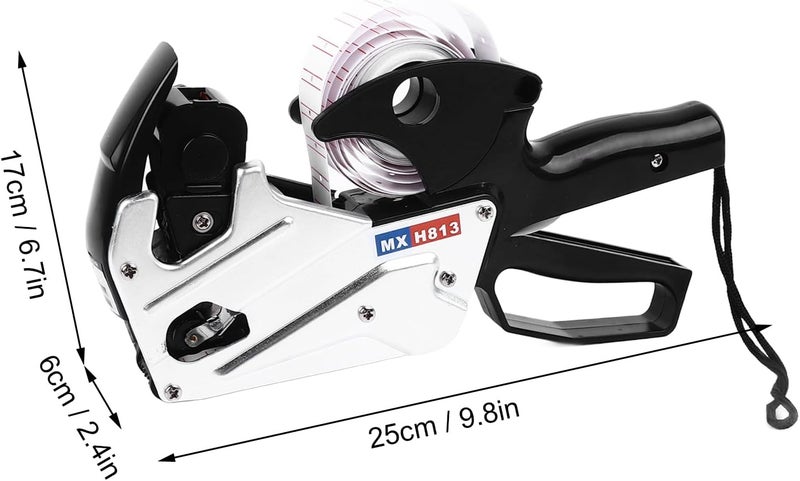 Yoidesu 8 Digits Price Tag Gun, Price Marking Machine Price Labeller Gun Single Row Clear Print Multi Functional Tool for Supermarket - Image 4